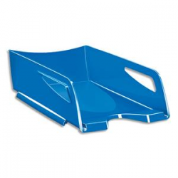 CEP Corbeille à courrier Maxi Gloss Bleu océan, format 24 x 32 cm - Dimensions : L38,6 x H11,5 x P27 cm
