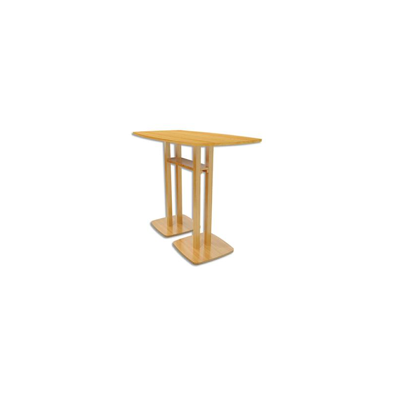 PAPERFLOW Table de réunion debout Woody en MDF replaqué hêtre - Dimensions : L150 x H110 x P75 cm
