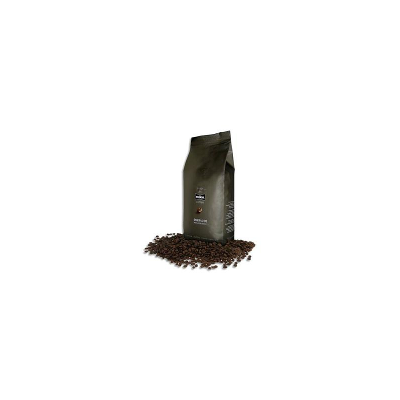 MIKO CAFE Paquet de 1kg de café en grain Emeraude 80% d'Arabica et 20% de Robusta
