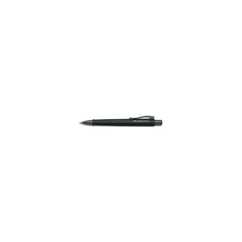 FABER CASTELL Stylo-bille POLY BALL, pointe XB, encre bleue, corps All Black