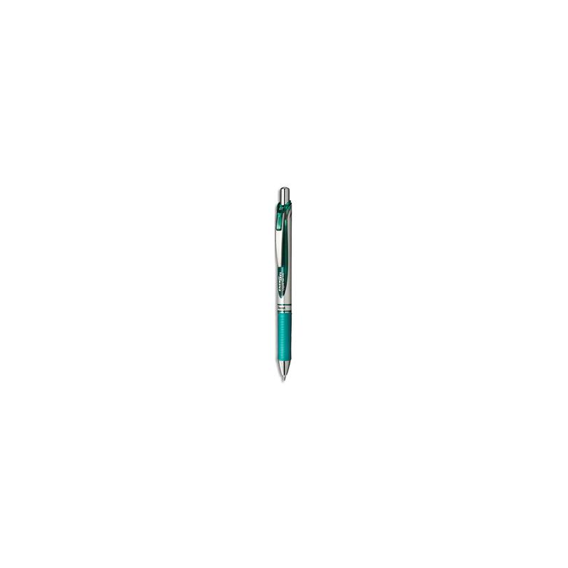 PENTEL Stylo à bille energel rétractable 0.7mm. Encre à pigment infalsifiable Turquoise.