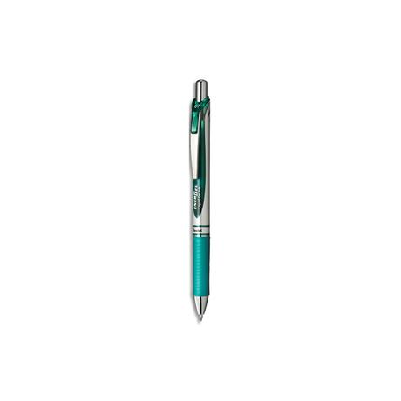 PENTEL Stylo à bille energel rétractable 0.7mm. Encre à pigment infalsifiable Turquoise.