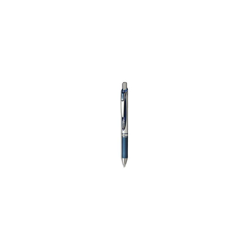 PENTEL Stylo à bille energel rétractable 0.7mm. Encre à pigment infalsifiable Bleu marine.