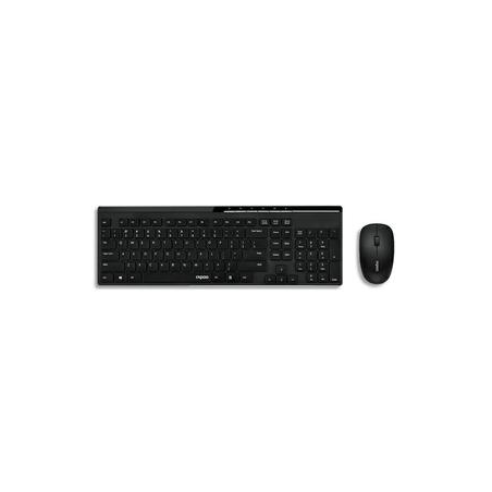 RAPOO Combo clavier et souris sans fils Noirs X8100 16397