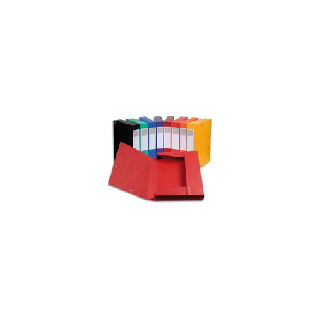 EXACOMPTA Boîte de classement dos 2,5 cm, en carte lustrée 5/10e coloris Rouge