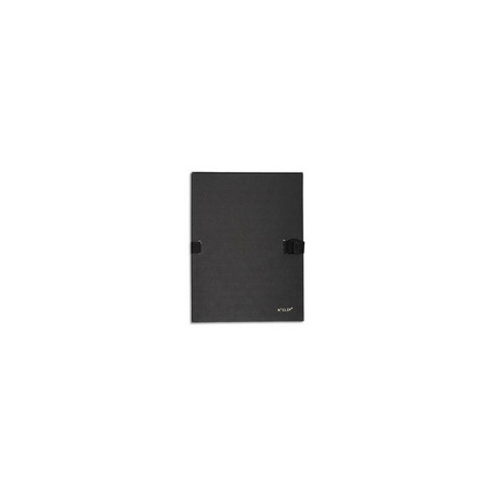EXACOMPTA Chemise extensible 223500, recouverte de papier contrecollé Noir