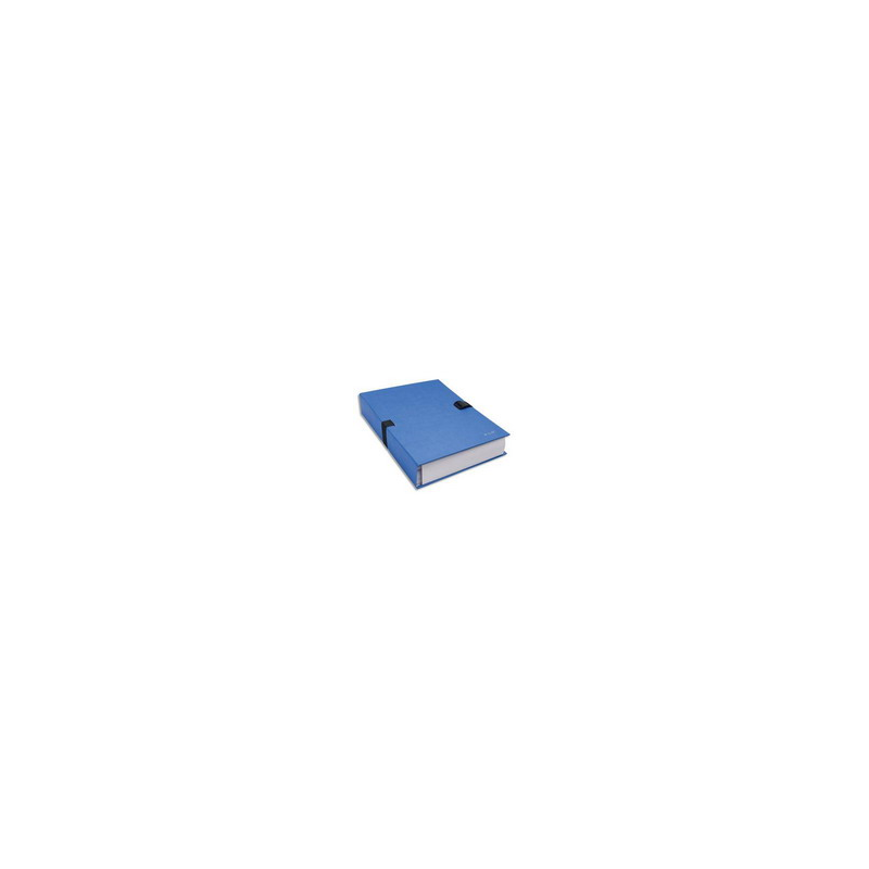 EXACOMPTA Chemise extensible 223500, recouverte de papier contrecollé Bleu