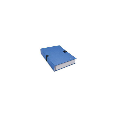 EXACOMPTA Chemise extensible 223500, recouverte de papier contrecollé Bleu