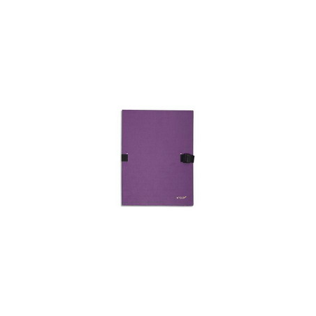 EXACOMPTA Chemise extensible 223500, recouverte de papier contrecollé Violet