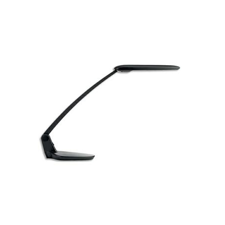 UNILUX Lampe à Leds Brio Noire - Tête 33 x 6,5 cm, Bras 47cm H57cm maxi et Socle 24 x 15 cm