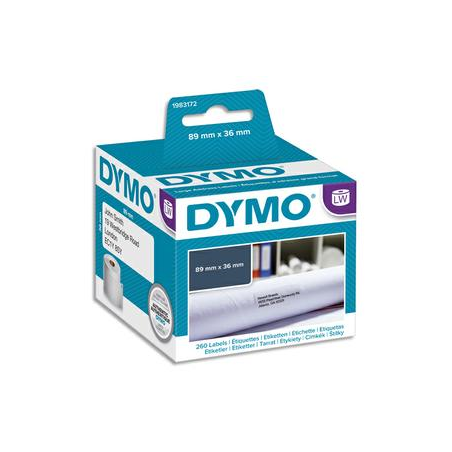 DYMO Boîte de 260 étiquettes LW addresse grand format petit volume 89x36mm 1983172