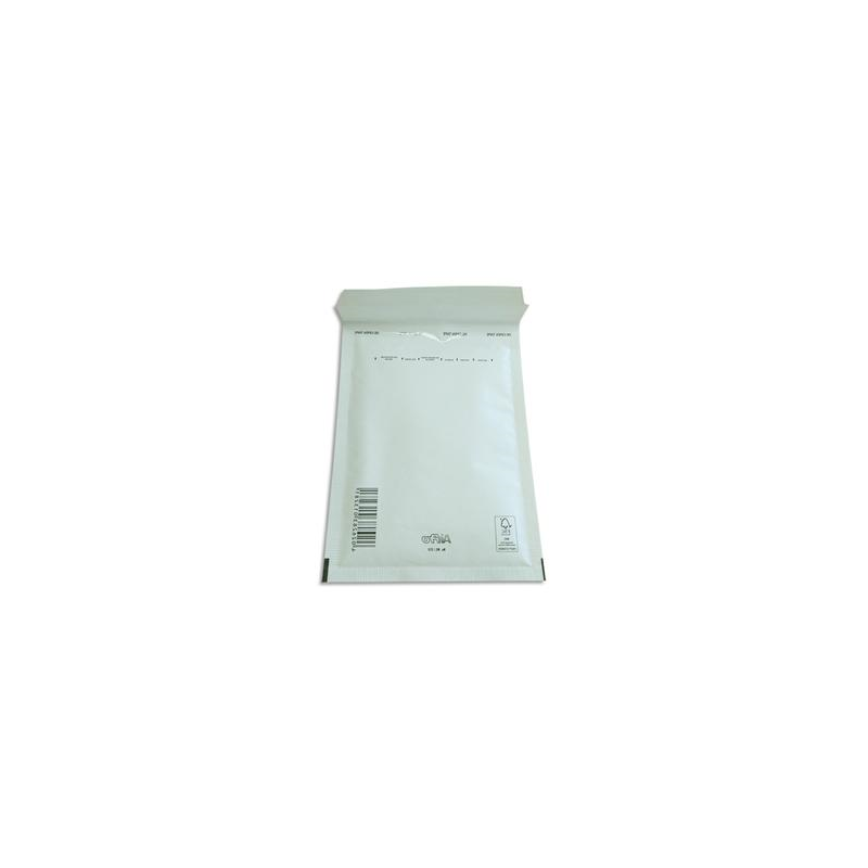AIRPRO Paquet de 10 pochettes à bulles d'air Kraft Blanc, auto-adhésive, sans trous, Format 15 x 21,5 cm