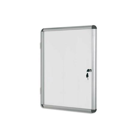 BI-OFFICE Vitrine d'intérieur en aluminium, surface magnétique - Format : 98,1 x 72 cm