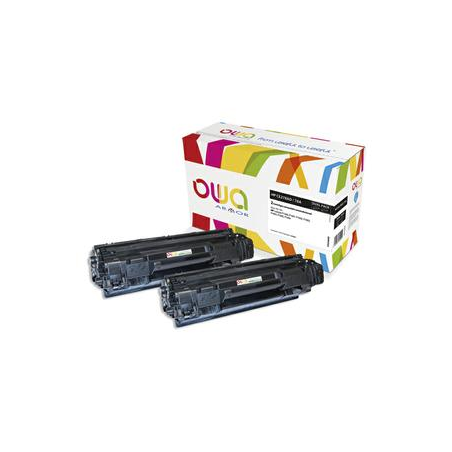 OWA Pack de 2 toners compatibles Noir HP CE278AD/CNO CRG726 K35356OW