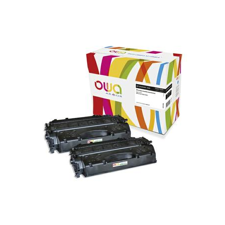 OWA Pack de 2 toners compatibles Noir HP CE505XD/CNO 719H K35121OW