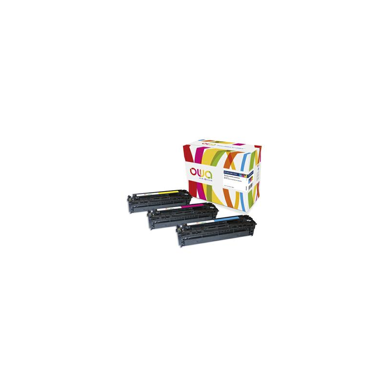 OWA Pack de 3 toners compatibles couleur HP CF211A/213A/212A (U0SL1AM) CNO 731 K35593OW