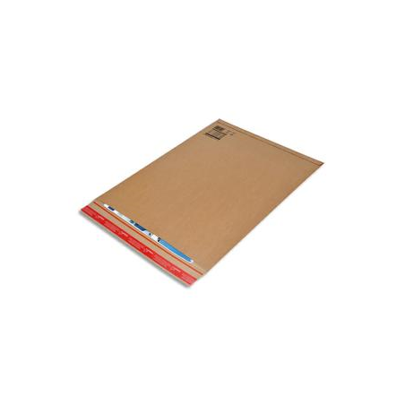 COLOMPAC Pochette d expédition rigide en carton Brun, Format B2 L53 x H72 cm, épaisseur remplissage 5 cm