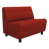 Chauffeuse modulaire 2 places Izar Rouge pur Trevira Rouge puren tissu polyester, structure métallique