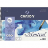 CANSON Album spiralé 12 feuilles papier aquarelle MONTVAL, A4, 300G, grain fin Blanc naturel