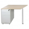 MT INTERNATIONAL Extension pour bureau compact Hêtre Blanc MT5 - Dimensions : L120 x H73 x P60 cm