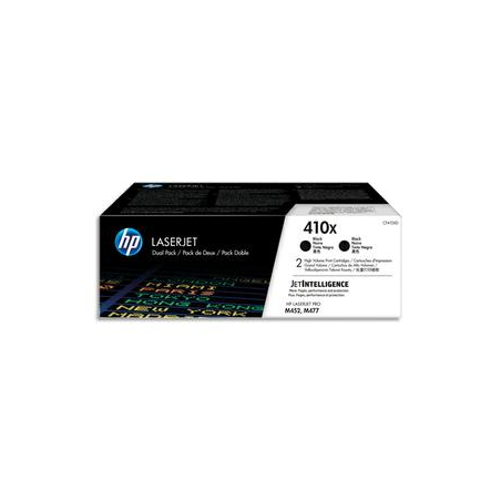 HP Pack de 2 cartouches Laser Noir haute capacité 410X CF410XD