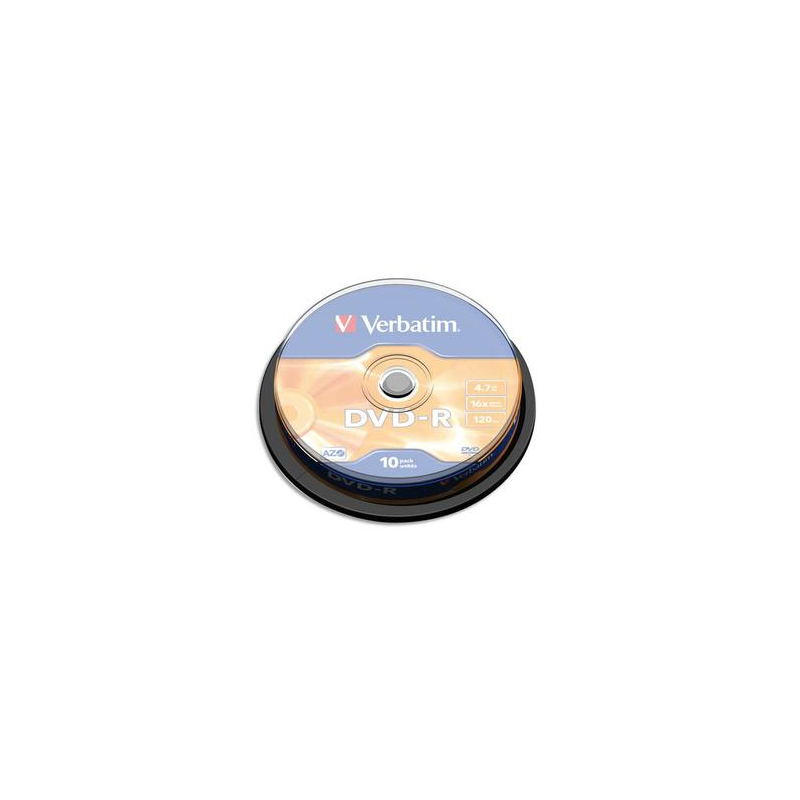 VERBATIM Pack de 10 DVD-R 4,7Go 16x 43523