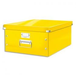 LEITZ Boîte CLICK&STORE L-Box. Format A3 - Dimensions : L36,9xH20xP48,2cm. Coloris Jaune