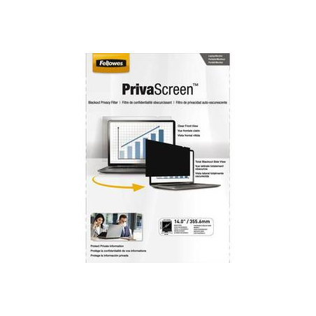 FELLOWES Filtre de confidentialité PrivaScreen 14 (16/9) pour moniteurs et ordi portables 4812001