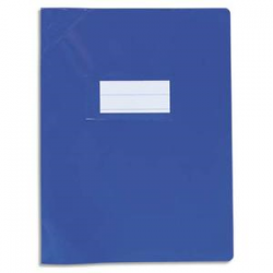 OXFORD Protège-cahier 24x32cm Strong Line opaque 15/100è + coins renforcés (30/100è). Coloris Bleu
