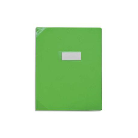 OXFORD Protège-cahier 24x32cm Strong Line opaque 15/100è + coins renforcés (30/100è). Coloris vert
