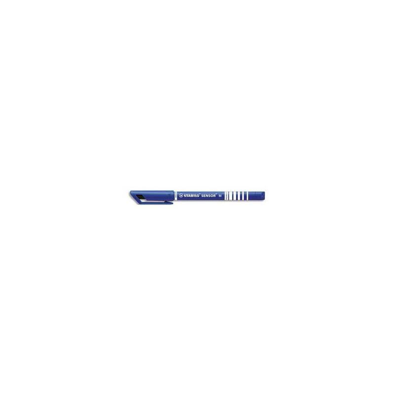STABILO Stylo-feutre Sensor, pointe moyenne 0,7 mm. Bleu