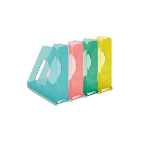 ESSELTE Porte-revues COLOUR'ICE Coloris assortis. Dimensions (hxp) : 25,6x26 cm. Dos de 7,2 cm