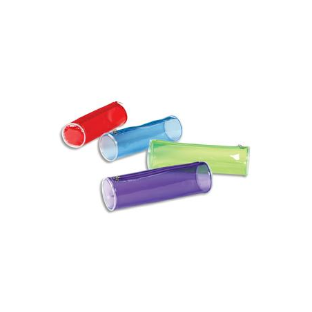 VIQUEL Trousse ronde PROPYGLASS 22 X 7 X 7cm PVC Assortis Transparent Rouge, Bleu, Vert, Violet