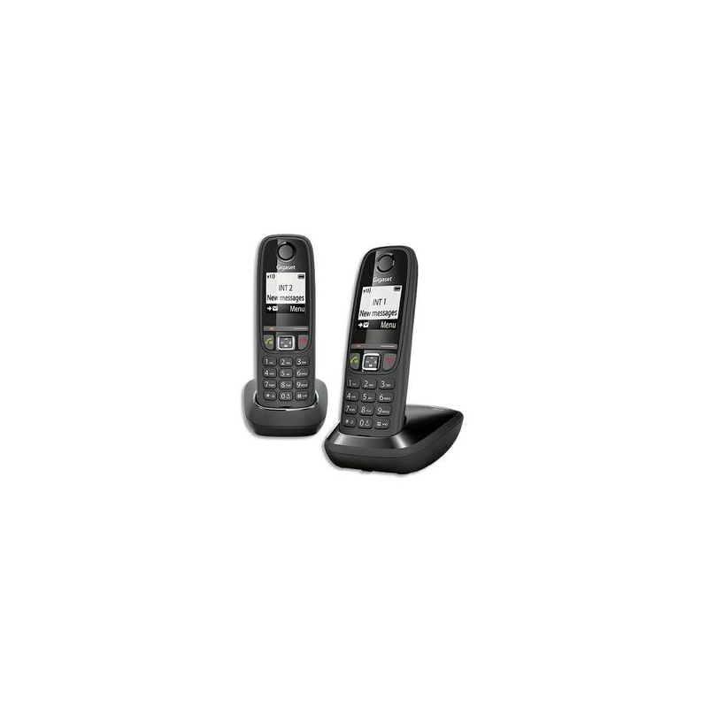GIGASET Téléphone sans fil AS470 duo Noir L36852H2509N101