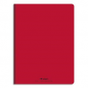 CONQUERANT C9 Cahier piqûre 17x22cm 48 pages 90g grands carreaux Séyès. Couverture polypropylène Rouge