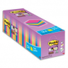 POST-IT Pack de 24 blocs Super Sticky dont 3 offerts 76 x 76 mm. Couleurs assorties.