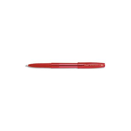 PILOT Stylo à bille Super Grip G à capuchon avec grip ergonomique, pointe extra-large rechargeable. Rouge