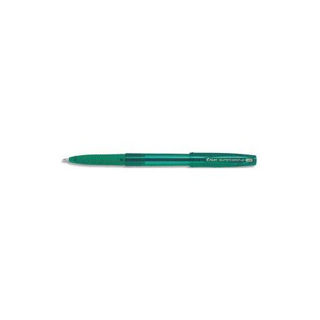 PILOT Stylo à bille Super Grip G à capuchon avec grip ergonomique, pointe extra-large rechargeable. Vert