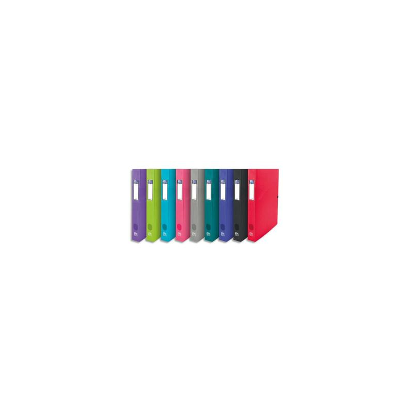 OXFORD Boîte de classement OSMOSE 24x32cm PP 7/10e dos 4cm. Coloris assortis opaque et translucide