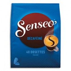 SENSEO Paquet de 40 dosettes de café moulu Décaféiné 277g, environ 6,9g par dosette