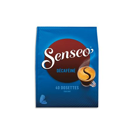 SENSEO Paquet de 40 dosettes de café moulu Décaféiné 277g, environ 6,9g par dosette