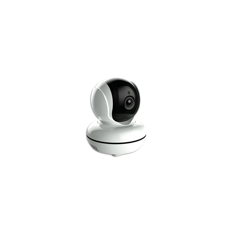 LIFEBOX Caméra connectée Smart CE Blanc, photo, port USB, 355d angle 90d, 1080 pixel, portée 10m, 9x7 cm