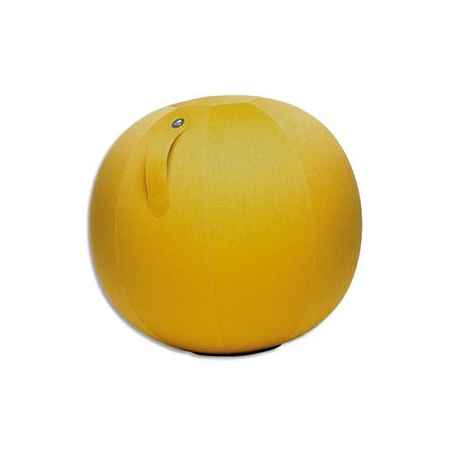 ALBA Ballon Ball Move Up Jaune Safran, résistant, anti-éclatement, gonflable, poignée de transport, D65cm