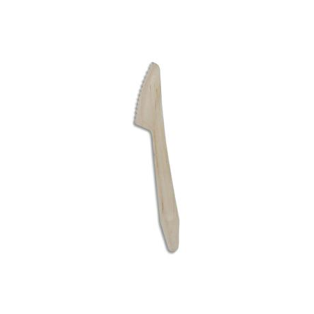 HUHTAMAKI Sachet de 100 Couteaux en bois, Longueur 16,5 cm