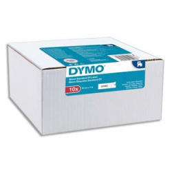 DYMO Pack de 10 rubans D1 Noir/Blanc 9 mm x 7 m 2093096