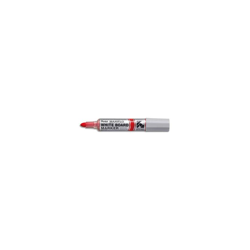 PENTEL Marqueur effaçable à sec MAXIFLO pointe ogive extra-large 4 mm. Encre Rouge