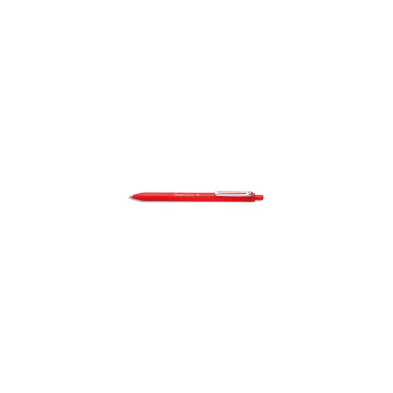 PENTEL Stylo bille iZee rétractable. Pointe 1 mm. Encre rechargeable Rouge