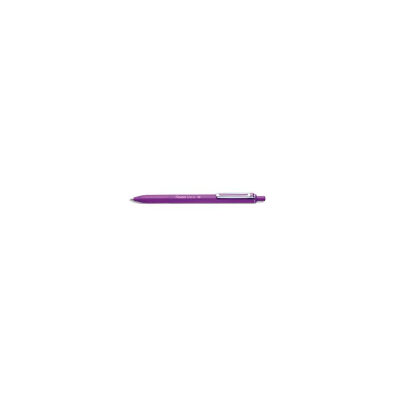 PENTEL Stylo bille iZee rétractable. Pointe 1 mm. Encre rechargeable Violet