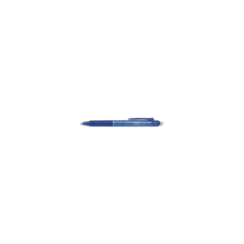 PILOT Roller FriXion Clicker pointe fine rétractable 0,5 mm. Encre thermosensible effaçable Bleue