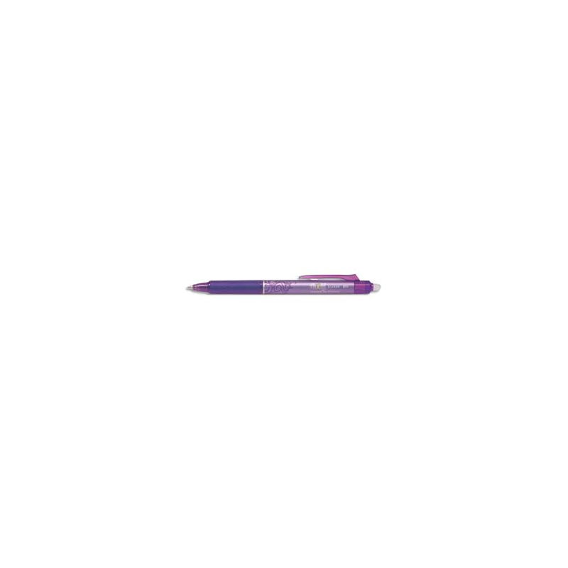 PILOT Roller FriXion Clicker pointe fine rétractable 0,5 mm. Encre thermosensible effaçable Violet